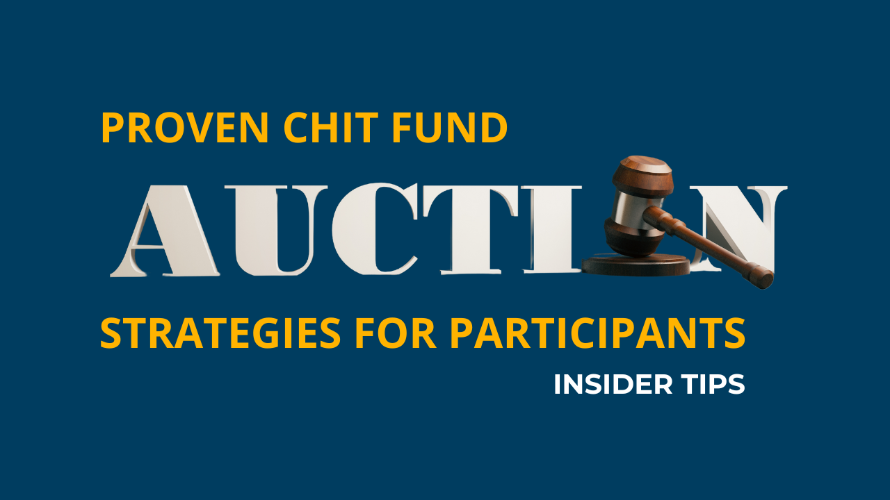 Chit fund Auction Strategies
